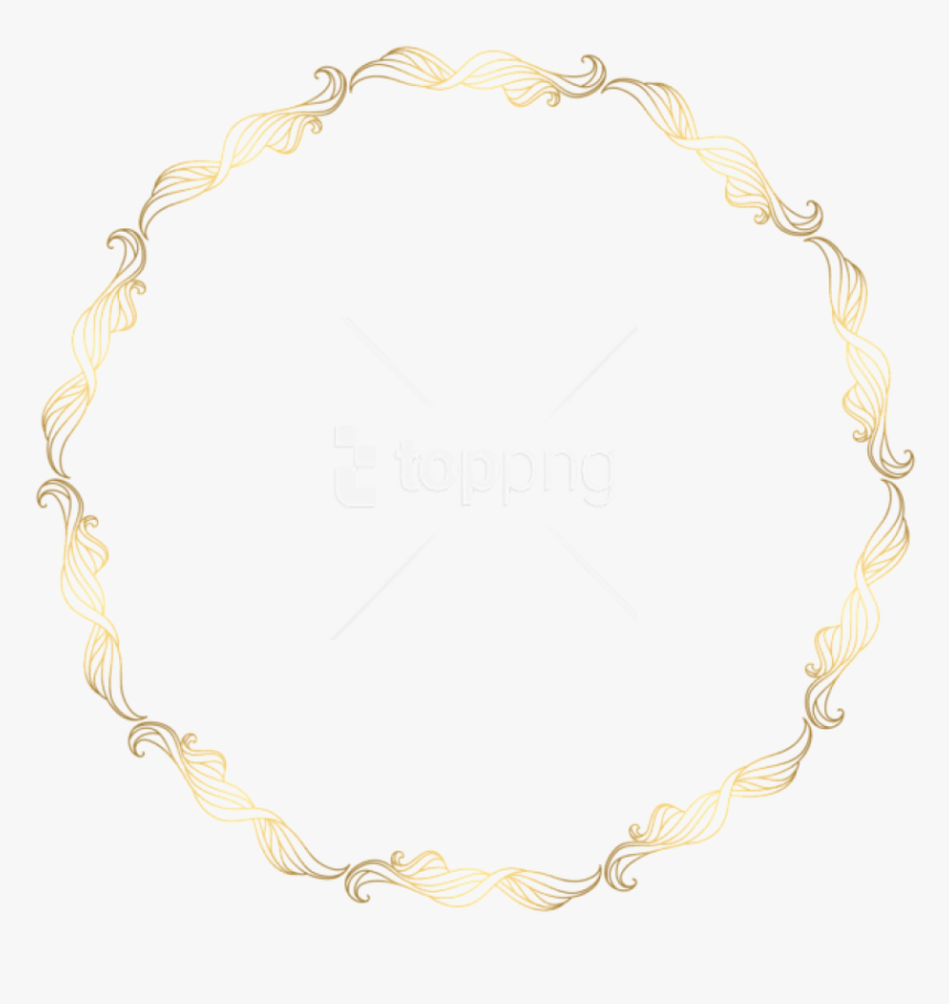 Free Png Download Floral Gold Round Border Transparent - Clip Art Free Round Borders, Png Download, Free Download