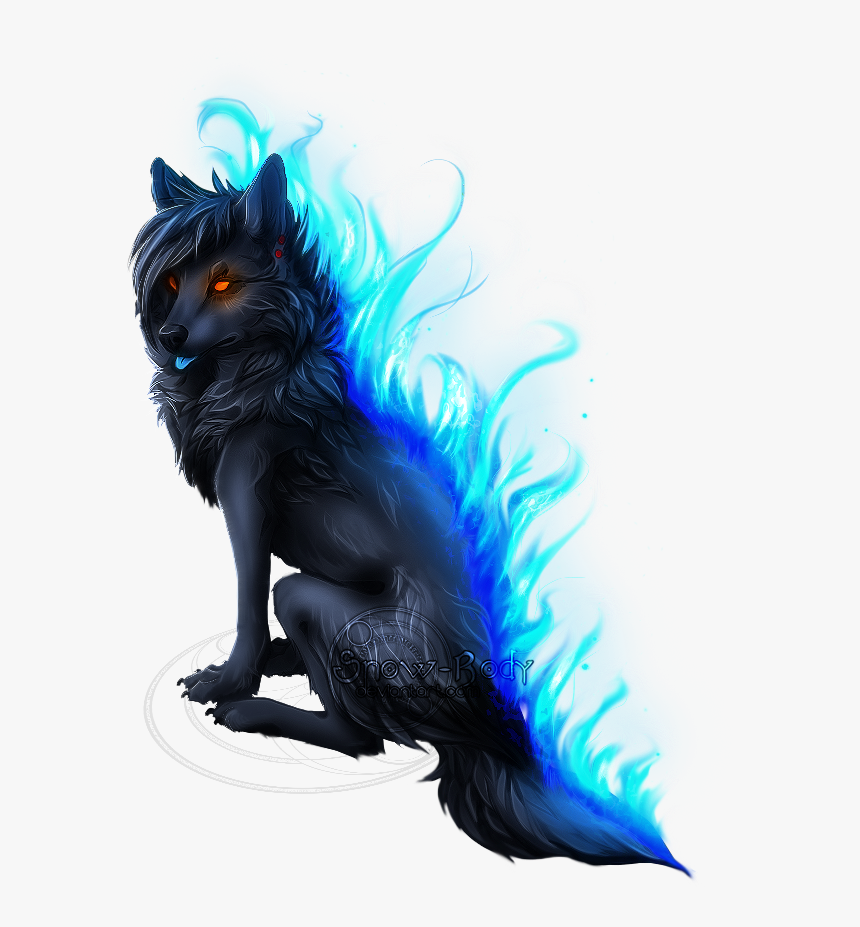 Do You Draw A Snow Wolf , Png Download - Black And Blue Wolf, Transparent Png, Free Download