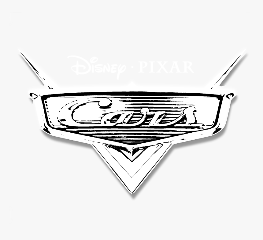 Disney And Pixar Cars Logo Black And White - Disney Cars Black And White, HD Png Download, Free Download