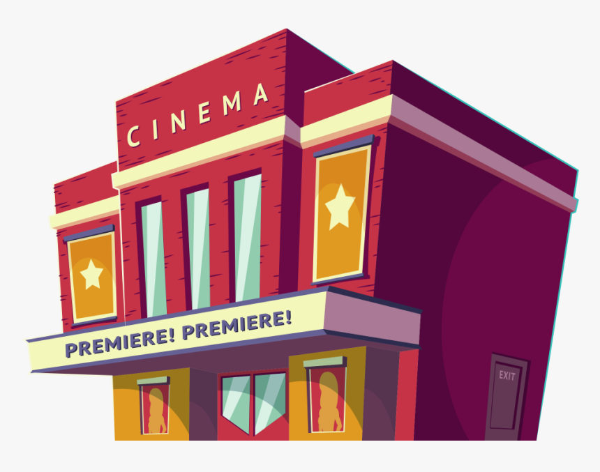 Cinema Hall Image Png Free Download Searchpng - Isometric Buildings Cinema, Transparent Png, Free Download