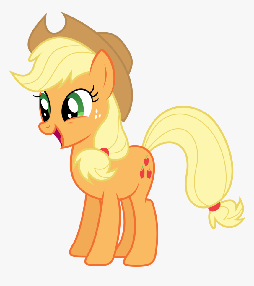 Applejack Smiling Or Laghing Watever It Is Its There - My Little Pony Png, Transparent Png, Free Download