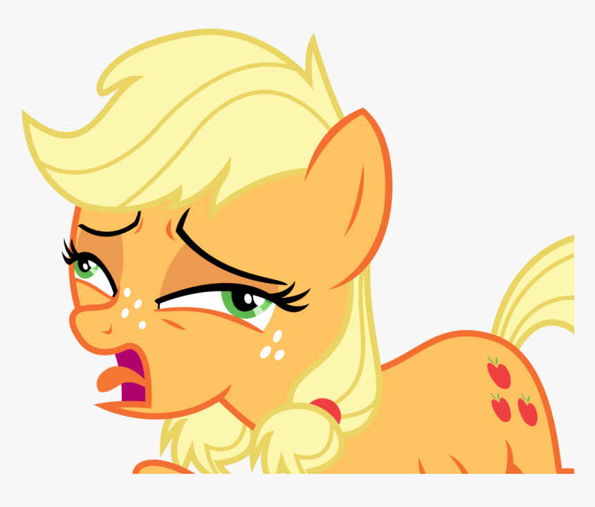 Applejack Artist Sketchmcreations Coughing Derp Open - My Little Pony Gif Png, Transparent Png, Free Download