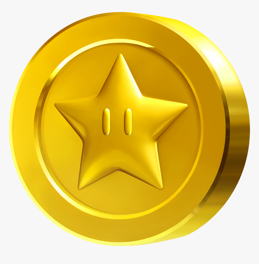 Vector Coin Video Game - Mario Star Coin, HD Png Download, Free Download