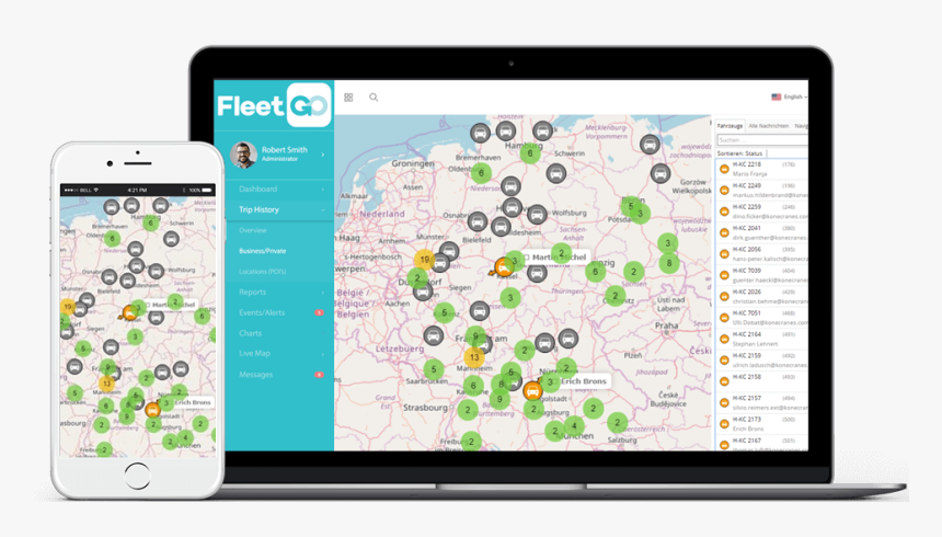 Fleetgo Vehicle Telematics Fleet Tracking Software - Eco Driving Gps, HD Png Download, Free Download