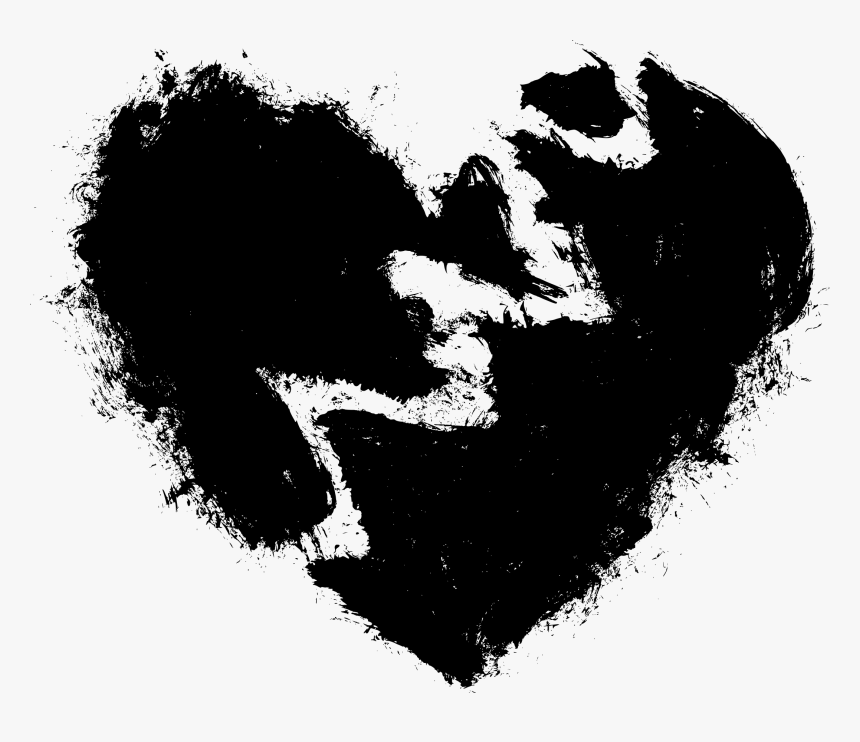 Clip Art Black Broken Heart - Black Broken Heart Png, Transparent Png, Free Download