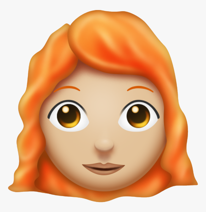 Ginger Emoji Woman, HD Png Download, Free Download