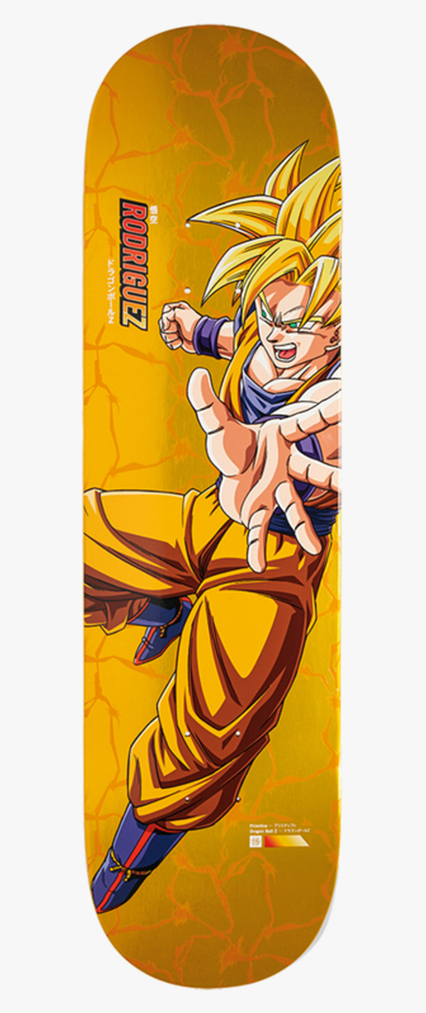 Dbz Paul Rodriguez Super Saiyan Goku Deck - Primitive Dragon Ball Z Skateboard, HD Png Download, Free Download