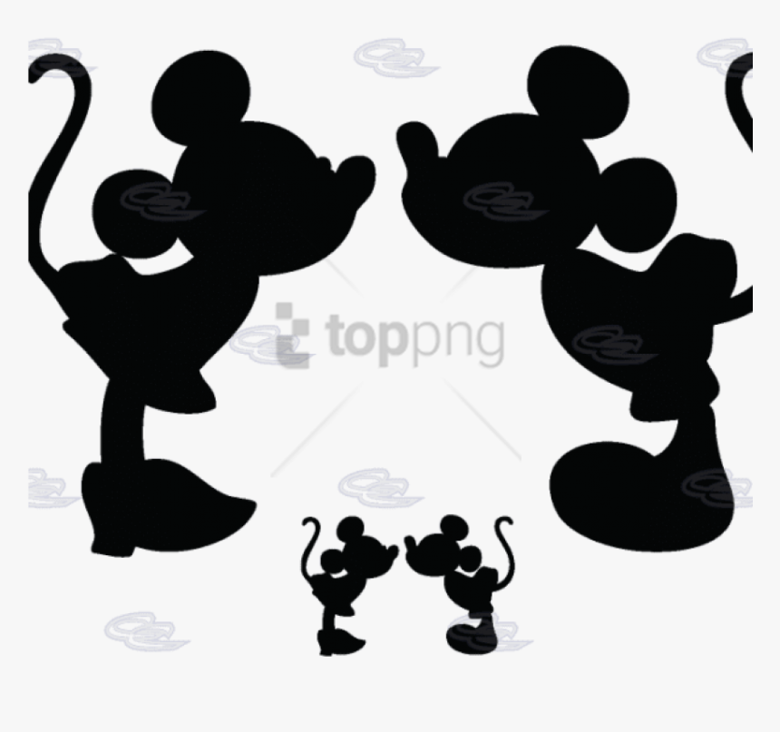 Mickey Mouse Minnie Mouse Silhouette Clip Art - Minnie And Mickey Mouse, HD Png Download, Free Download