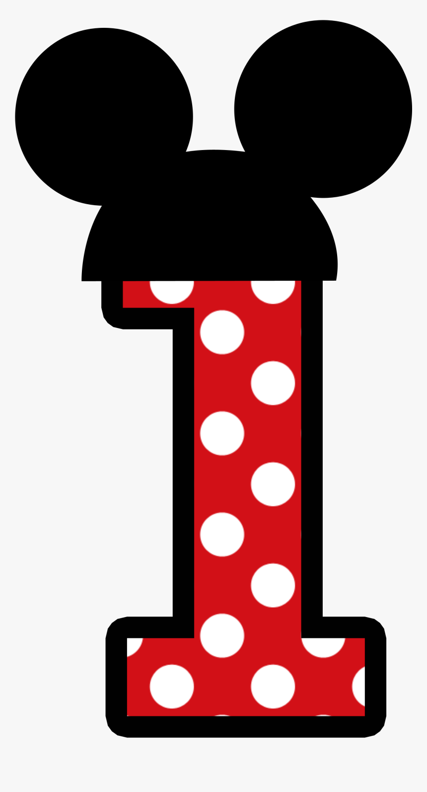Mickey Mouse Number 1 Clipart, HD Png Download, Free Download
