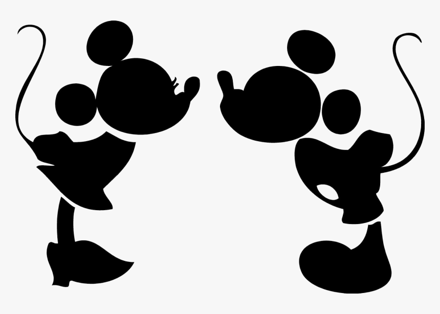 Mickey Mouse Minnie Mouse Epic Mickey Silhouette Drawing - Mickey Mouse Y Minnie Black And White, HD Png Download, Free Download