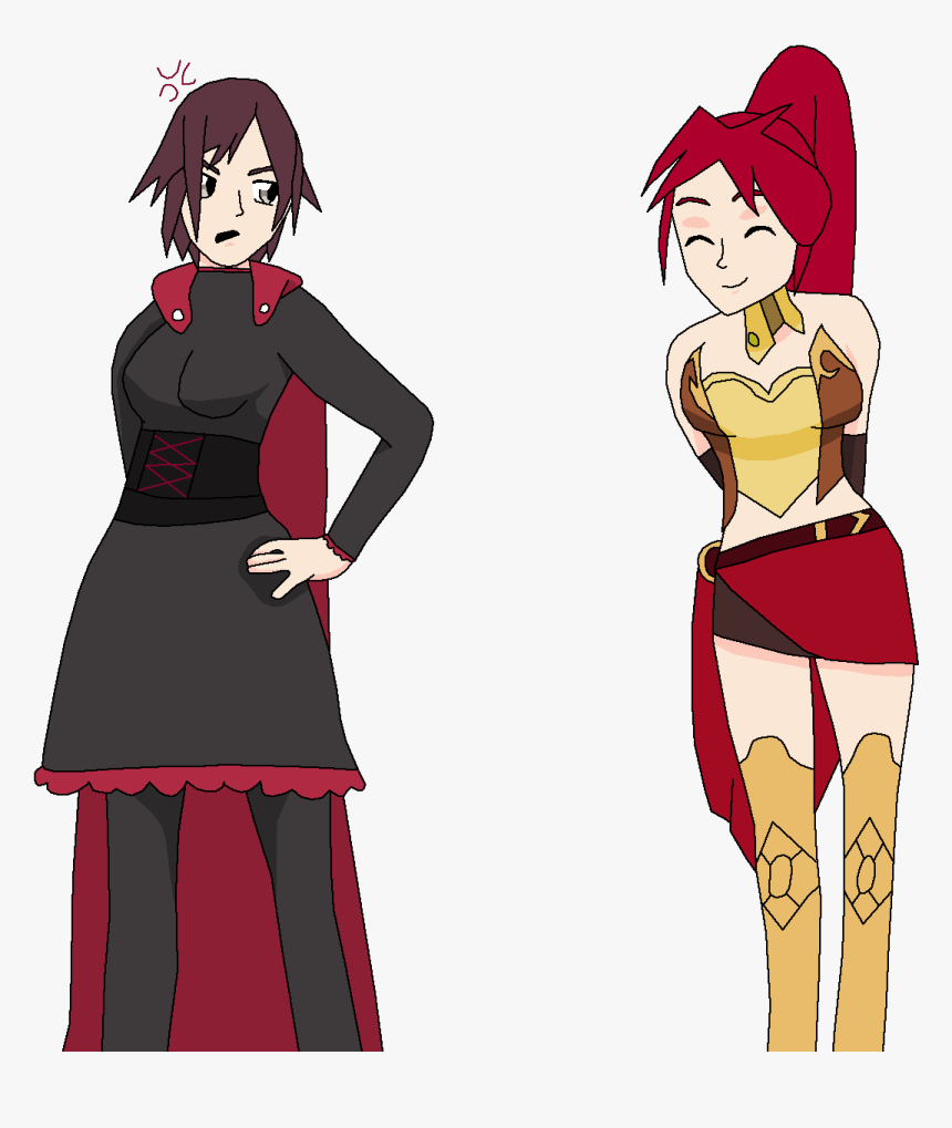 Transparent Ruby Rose Png - Jaune Arc And Ruby Rose, Png Download, Free Download