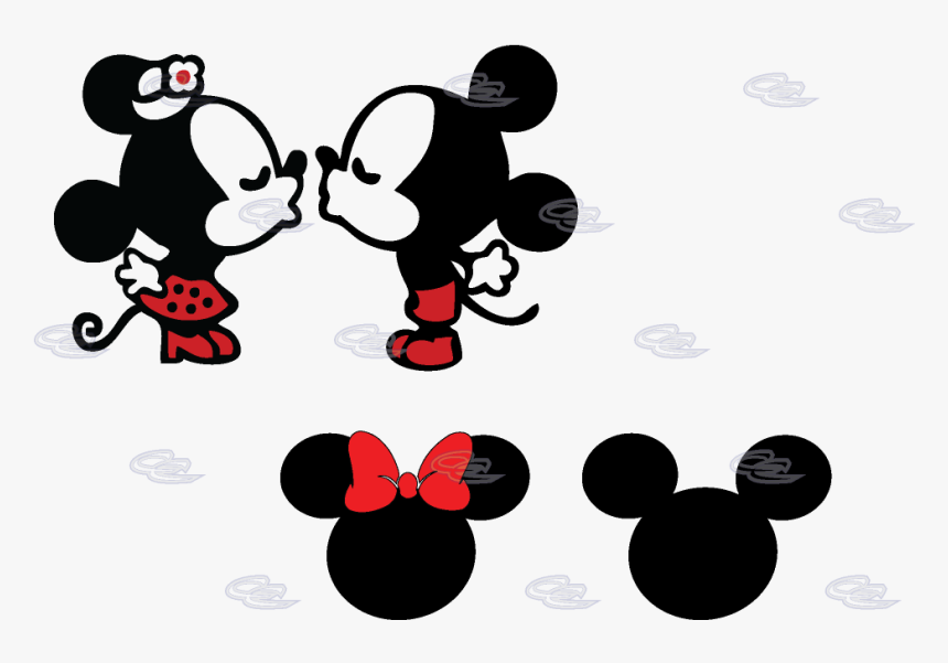 Mickey E Minnie Kiss , Png Download - Disney Mickey And Minnie Mouse, Trans...