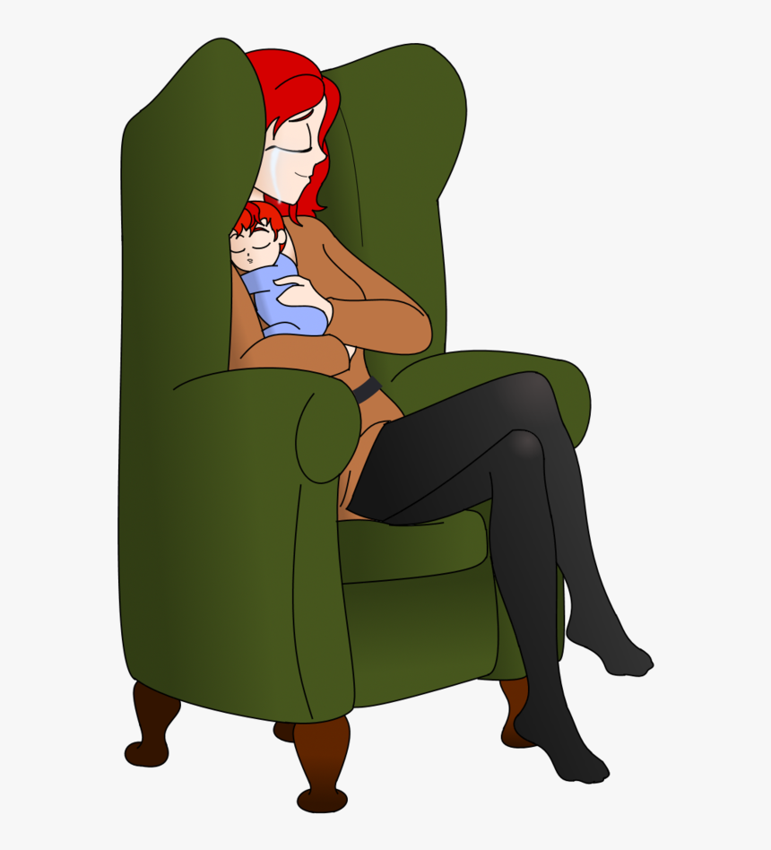 Green Sitting Fictional Character Cartoon Furniture - Chair, HD Png Download, Free Download