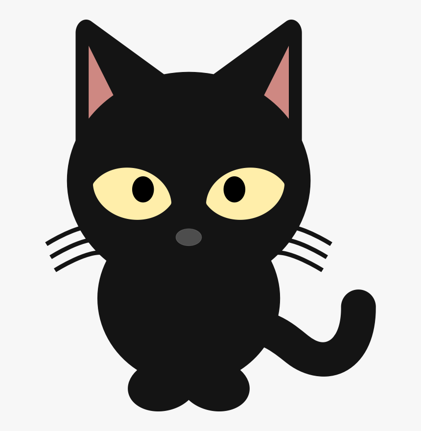 Collection Of Cute - Cute Black Cat Clipart, HD Png Download, Free Download