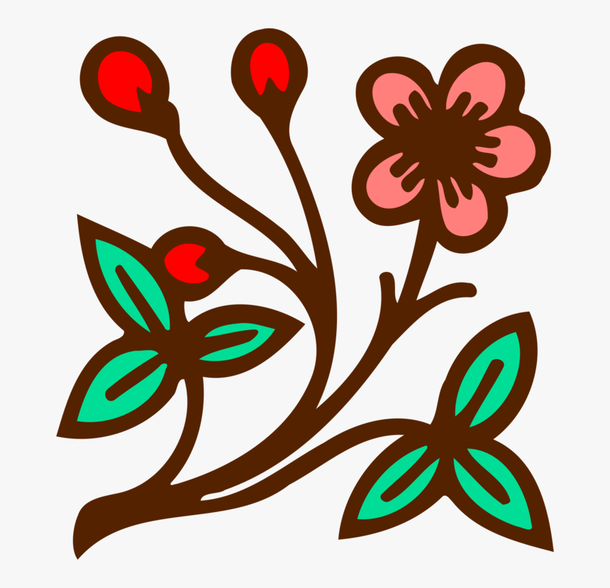 Butterfly,plant,flora - Flower Design For Embroidery, HD Png Download, Free Download