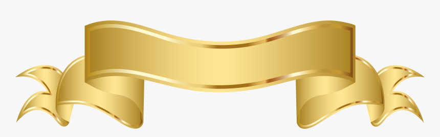 Gold Banner Clipart Png Image - Ribbon Banner Gold Png, Transparent Png, Free Download