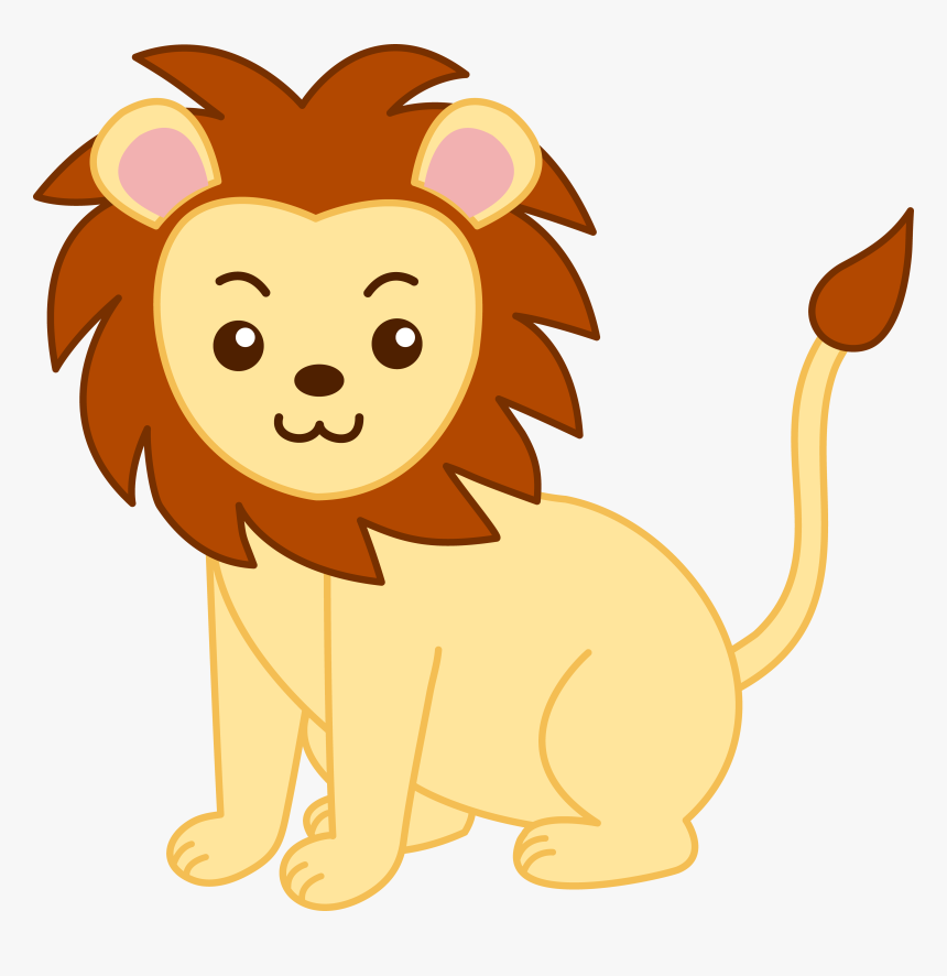 Clipart Lion - Cartoon Lion Face Drawing, HD Png Download, Free Download