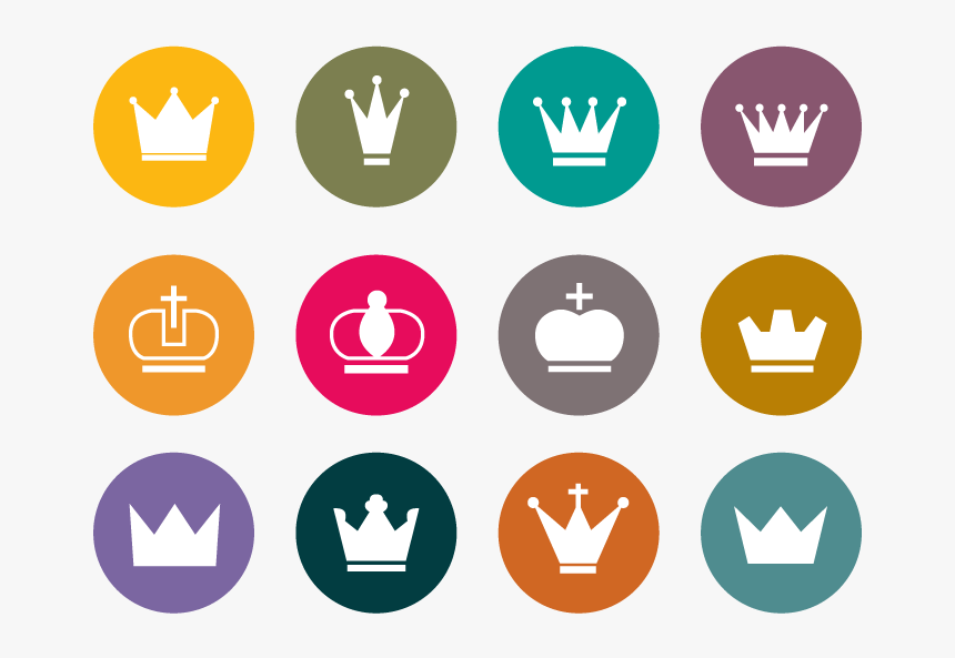 Crown Royalty Free Princess Icon - Crown Icon Black Background, HD Png Download, Free Download