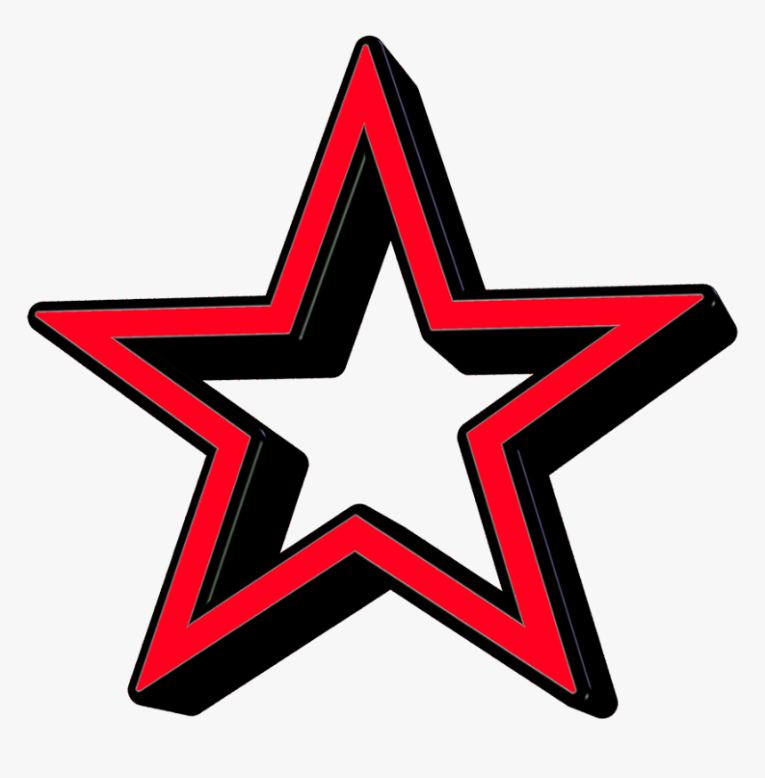 Red Star Icon - Black Star Transparent Background, HD Png Download, Free Download