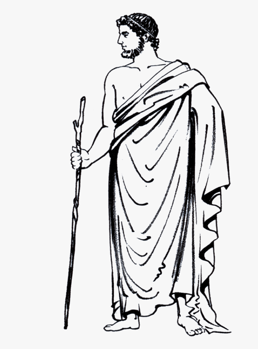 Drawing Cloaks Cloaked Woman Transparent Png Clipart - Ancient Greek Toga Drawing, Png Download, Free Download