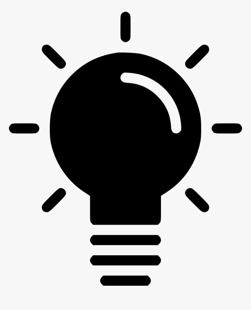 Creativity Svg Png Icon - Idea Bulb Black Png, Transparent Png, Free Download
