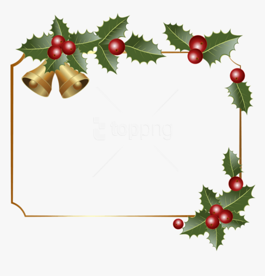 Christmas Boarder Christmas Border Decor With Bells - Christmas Borders Clipart Png, Transparent Png, Free Download