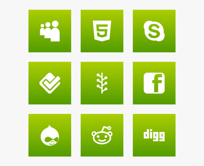 Transparent Green Gradient Png - Social Media, Png Download, Free Download