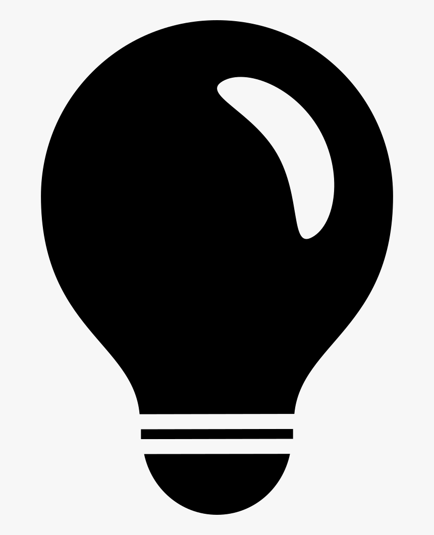 Light Bulb Black Symbol - Light Bulb Black Png, Transparent Png, Free Download