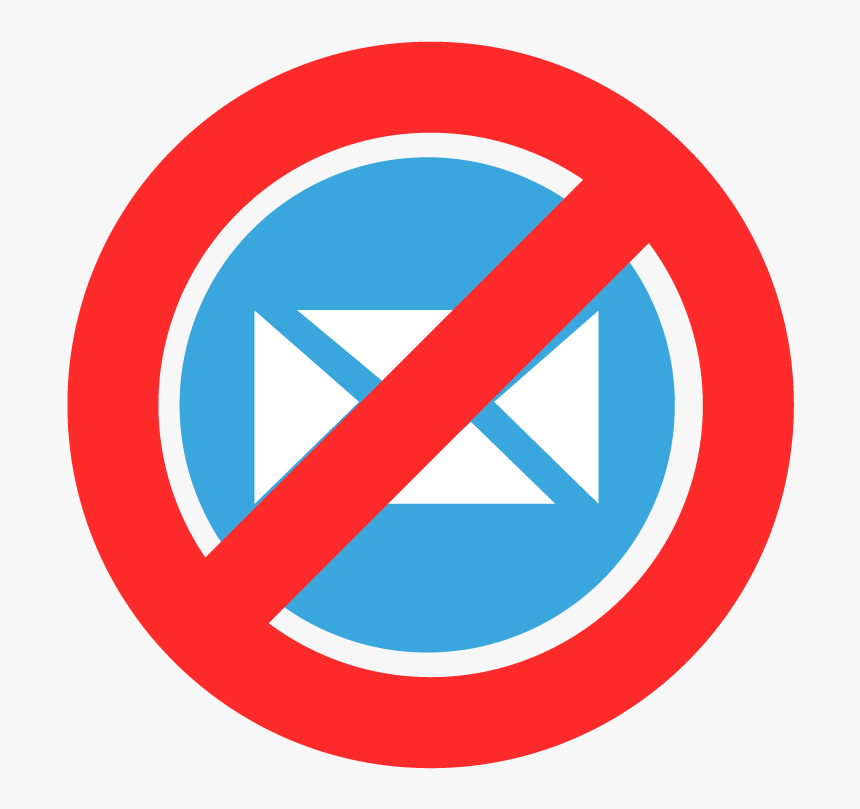 An Email Icon With A Red Circle Around It With A Line - America Pe, HD Png Download, Free Download