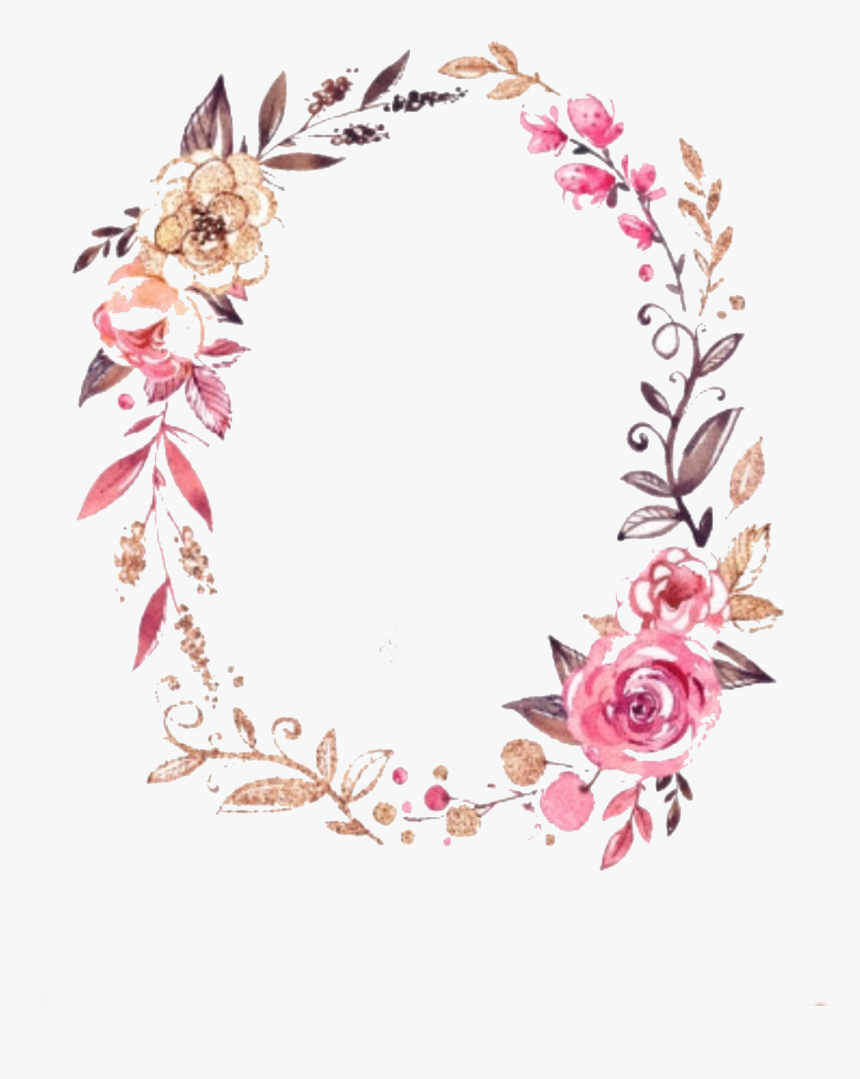 Floral Design Flower Wreath Graphic Design - Free Printable Glitter And Glam Monograms, HD Png Download, Free Download