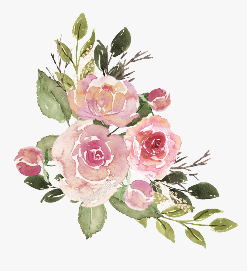 Flower Illustration Png - Watercolor Flower Pink Transparent, Png Download, Free Download