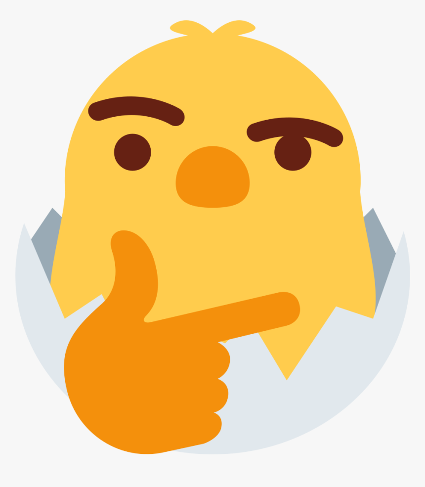 Chicken Emoji Png - Thinking Emoji Discord Meme Png, Transparent Png, Free Download