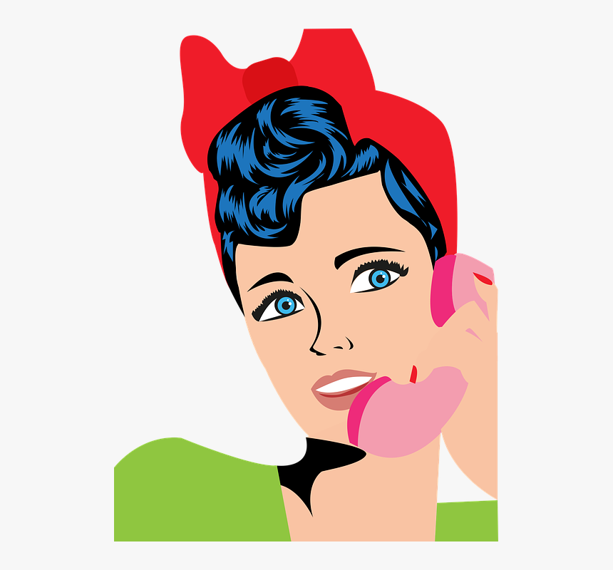 Pop Art, Woman, Phone, Crate, The Framework, Harmony - You A Phone Addict, HD Png Download, Free Download