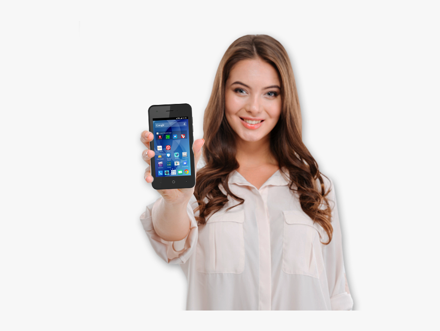 Free Phone Service With - Girl Iphone Png, Transparent Png, Free Download