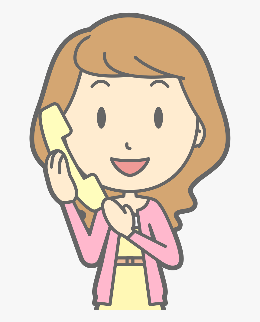 Emotion,art,yellow - Girl On Phone Clipart, HD Png Download, Free Download