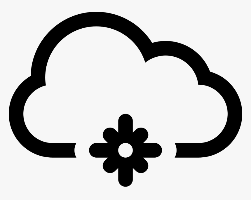 Snowflake In A Cloud Svg Png Icon Free Download - Weather Forecast Snow Symbol, Transparent Png, Free Download