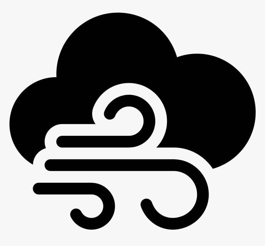 Windy Weather Filled Icon - Icono De Clima Png, Transparent Png, Free Download