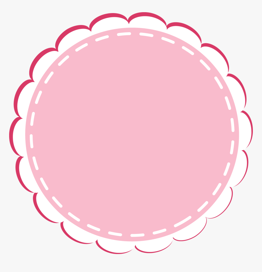 Cute Studios Lace Column Ocean Bakery Circular Clipart - Pink Cute Circle Border, HD Png Download, Free Download