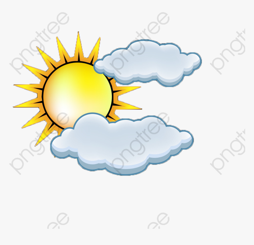 Sun Clouds Weather Icon Shower Clipart Weather Symbol - Sun With Glasses, HD Png Download, Free Download