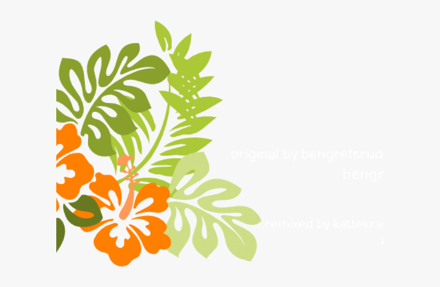 Transparent Hibiscus Clipart Png - Hawaiian Flowers Black And White, Png Download, Free Download