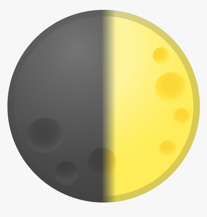 First Quarter Moon Icon - Moon Emoji Whatsapp Meaning, HD Png Download, Free Download
