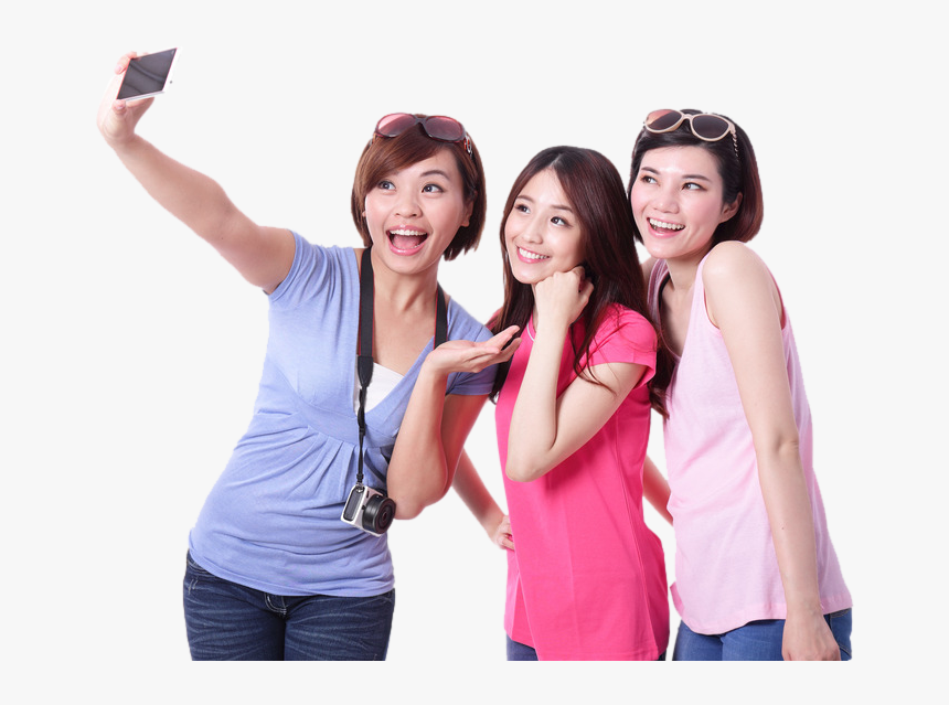 Girls Group Selfie Png, Transparent Png, Free Download