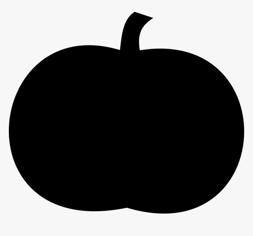 Pumpkin, Silhouette, Black, Fall, Thanksgiving, Harvest - Pumpkin Black Clip Art, HD Png