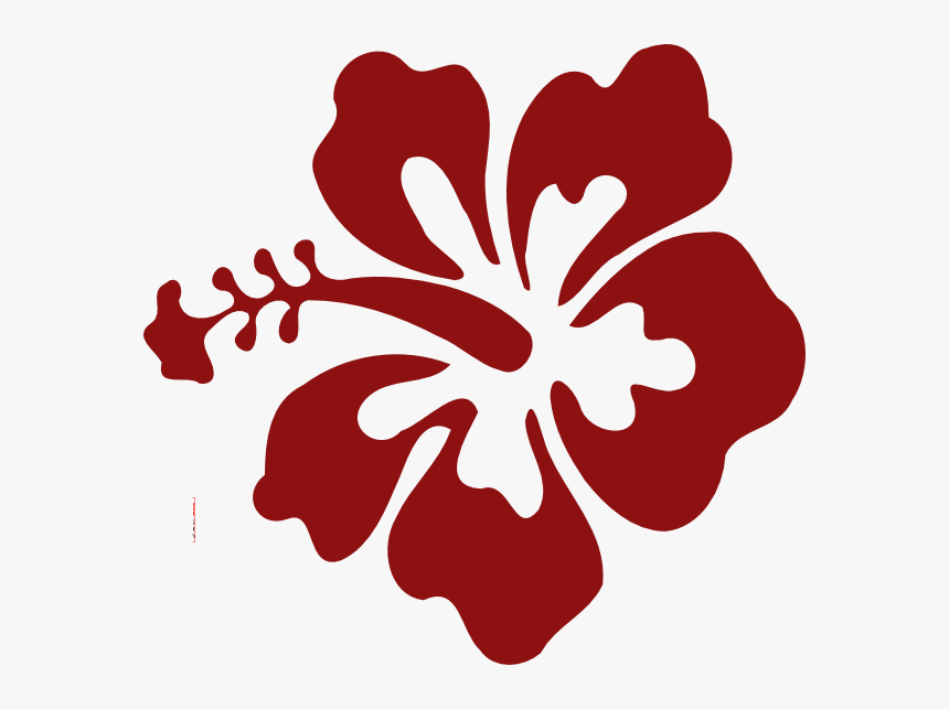 Hibiscus Flower Red Svg Clip Arts - Vector Hibiscus Flower Png, Transparent Png, Free Download