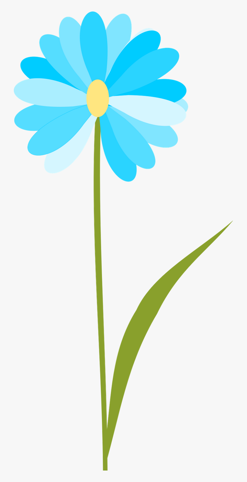 Flowers Clipart Transparent Background - Clipart Blue Flower Transparent Background, HD Png Download, Free Download