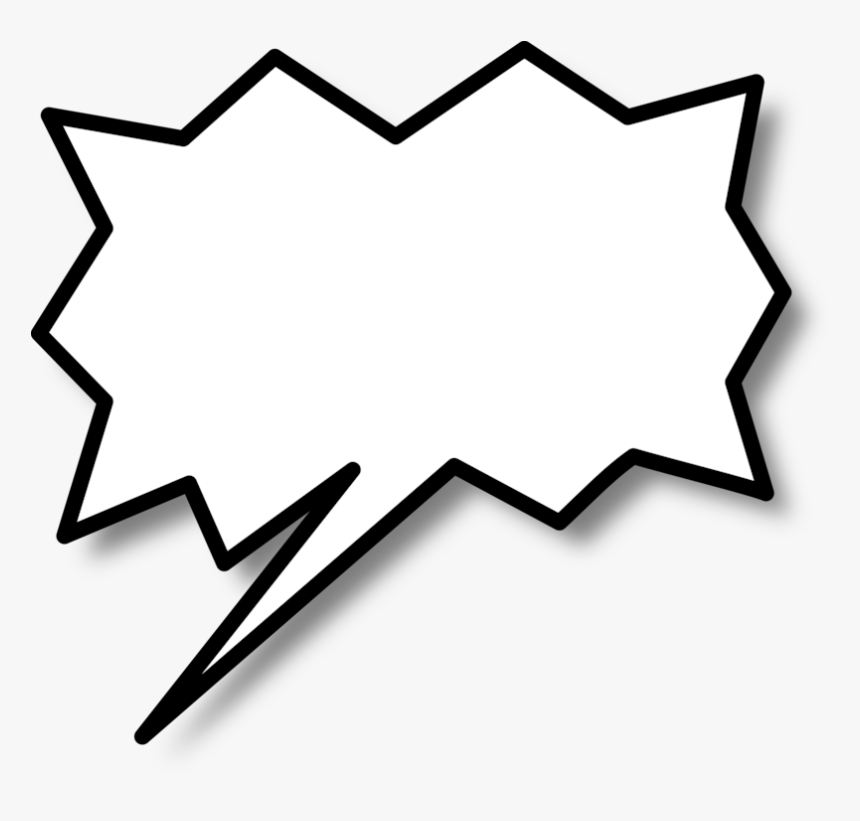 Callout, Text, Speech, Shape, Talk, Left, Segment - Pointy Speech Bubble Transparent, HD Png Download, Free Download