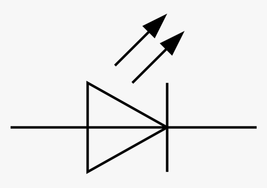 Schematic Medium Size Schematic Symbol For Led Clipart - Circuit Symbol Led, HD Png Download, Free Download