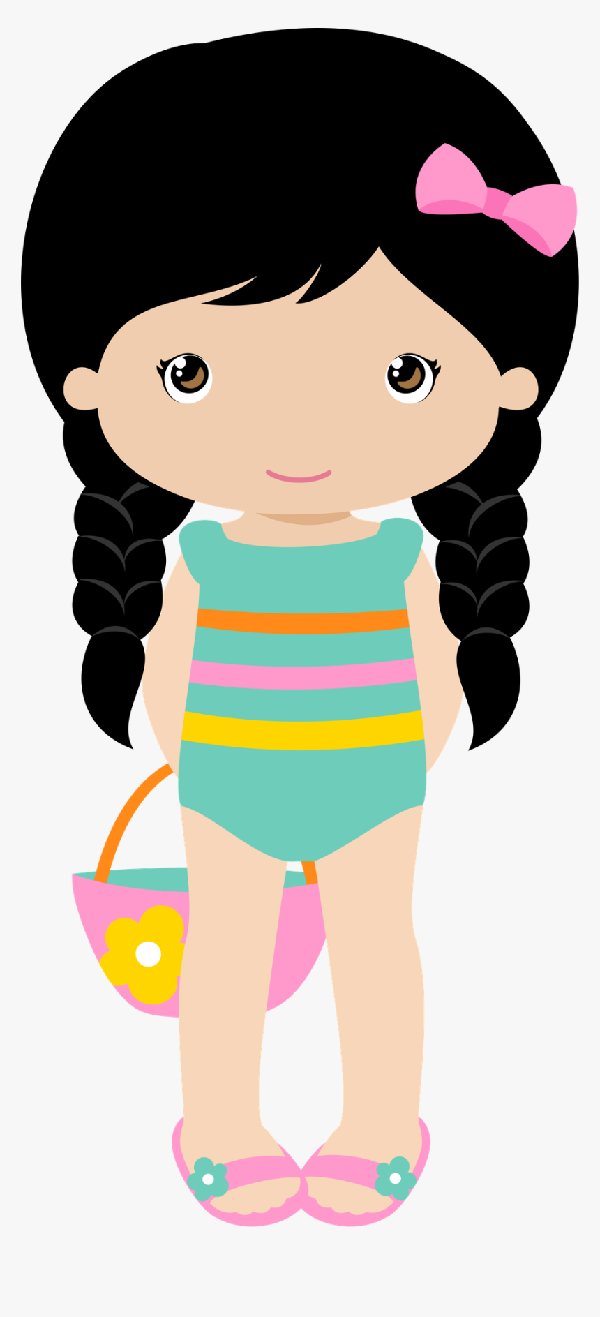 3 Summer Beach, Summer Time, Cute Images, Summer Clipart, - Pool Party Girl Png, Transparent Png, Free Download