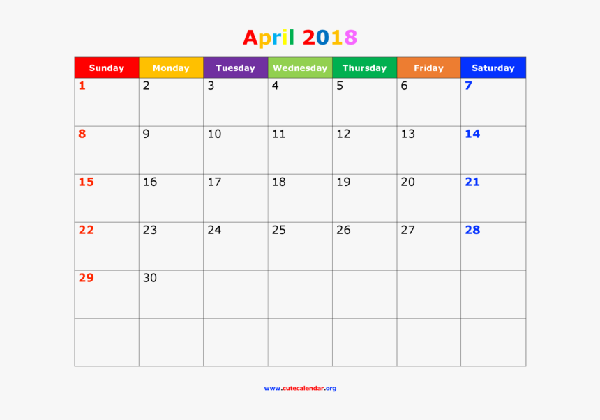 Disney Calendar April 2018, HD Png Download, Free Download