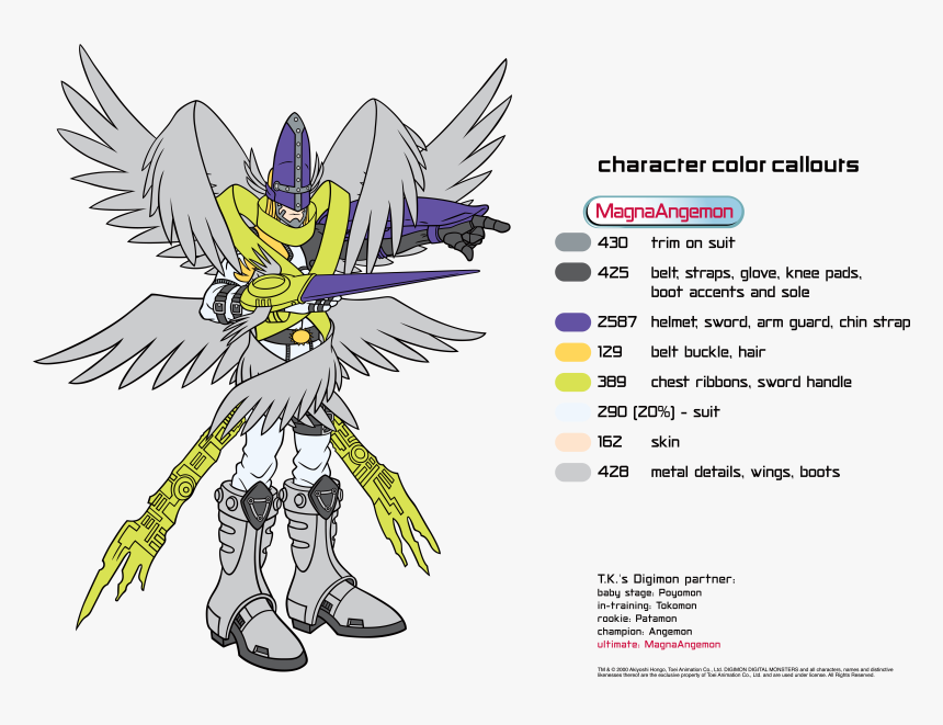 Angemon Color Character Callout , Png Download - Angemon Color Character Callout, Transparent Png, Free Download